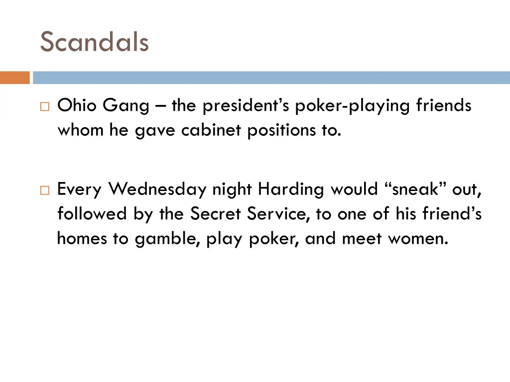 scandals