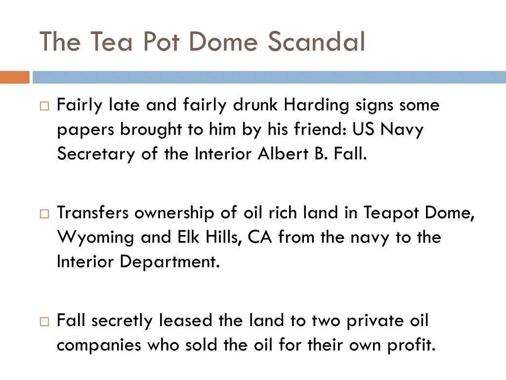 the tea pot dome scandal