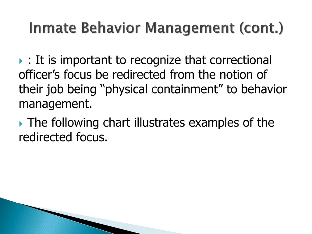 it is important to recognize that correctional