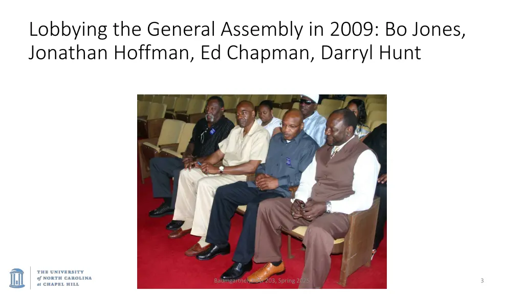 lobbying the general assembly in 2009 bo jones