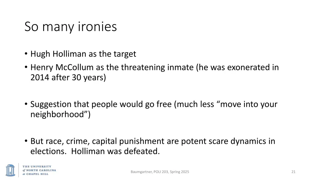 so many ironies