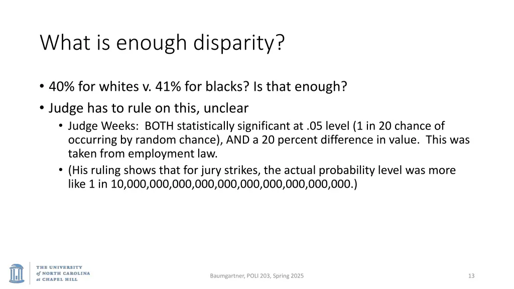 what is enough disparity