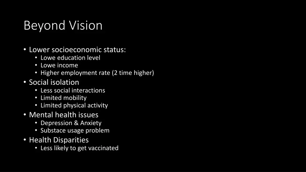 beyond vision