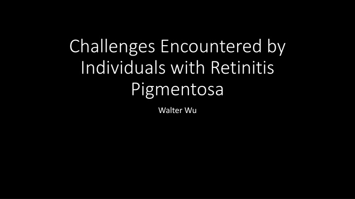 challenges encountered by individuals with