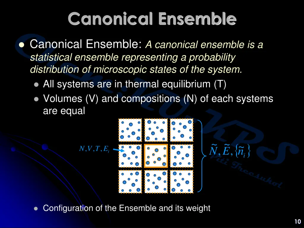 canonical ensemble