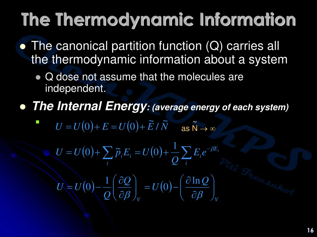 the thermodynamic information