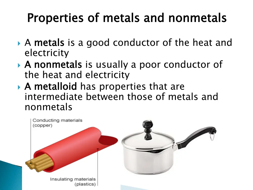 properties of metals and nonmetals