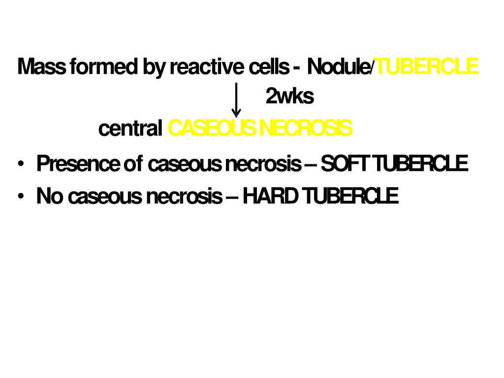 mass formed by reactive cells nodule tubercle