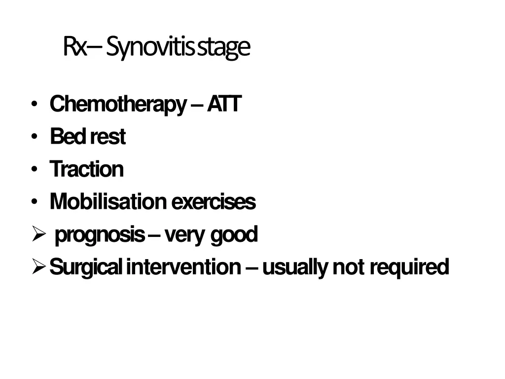 rx synovitisstage