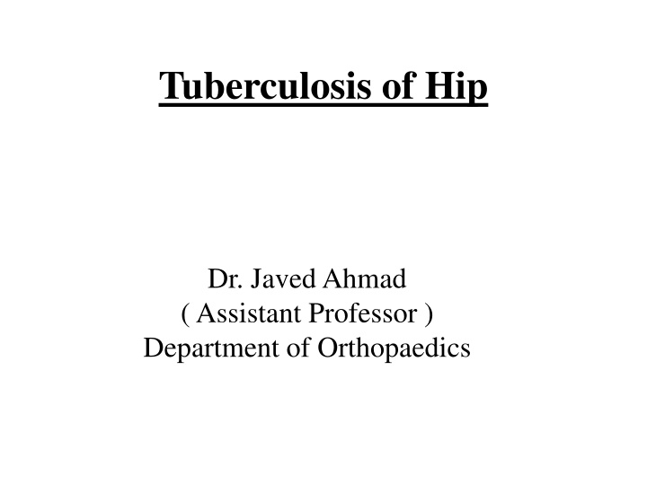 tuberculosis of hip