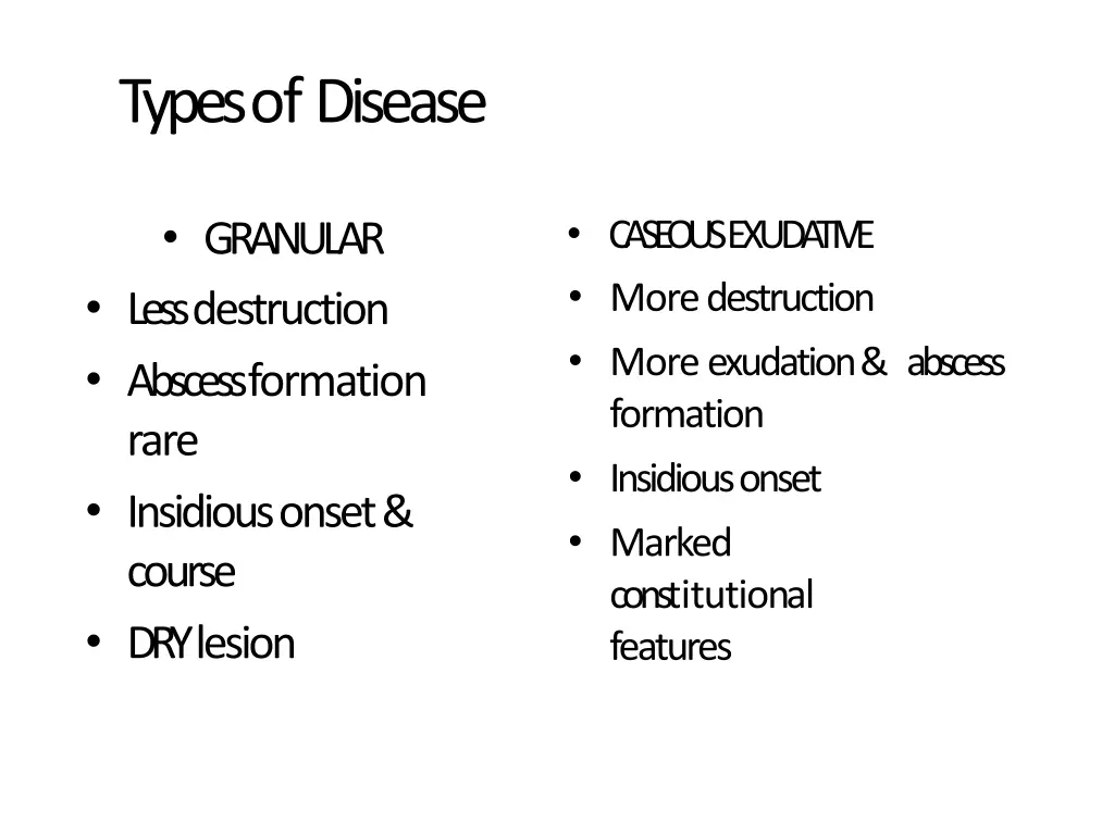 types ofdisease