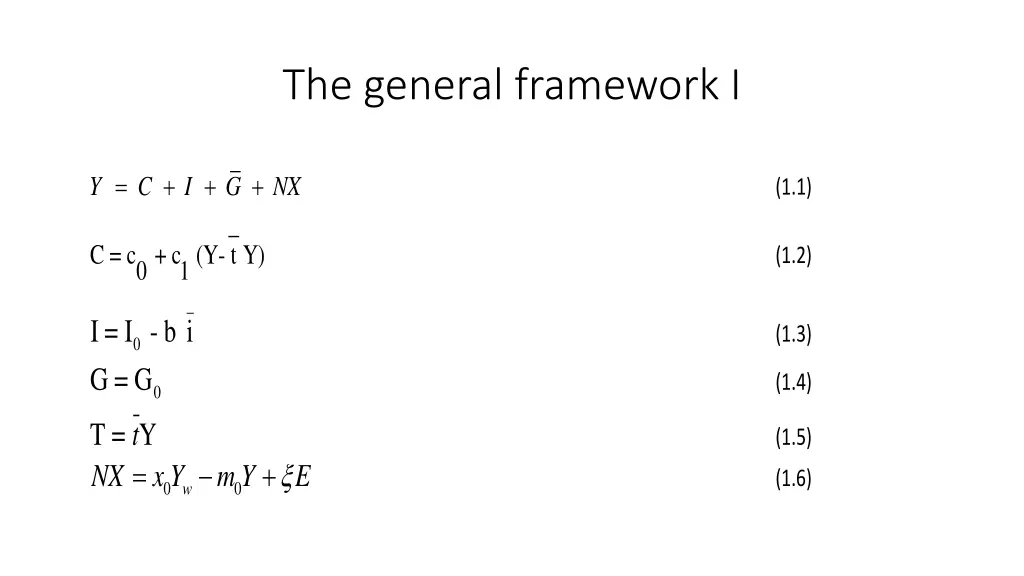 the general framework i