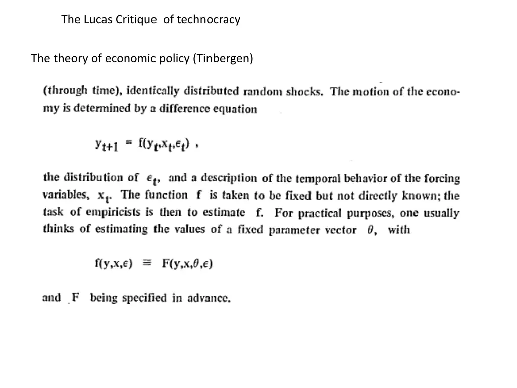 the lucas critique of technocracy