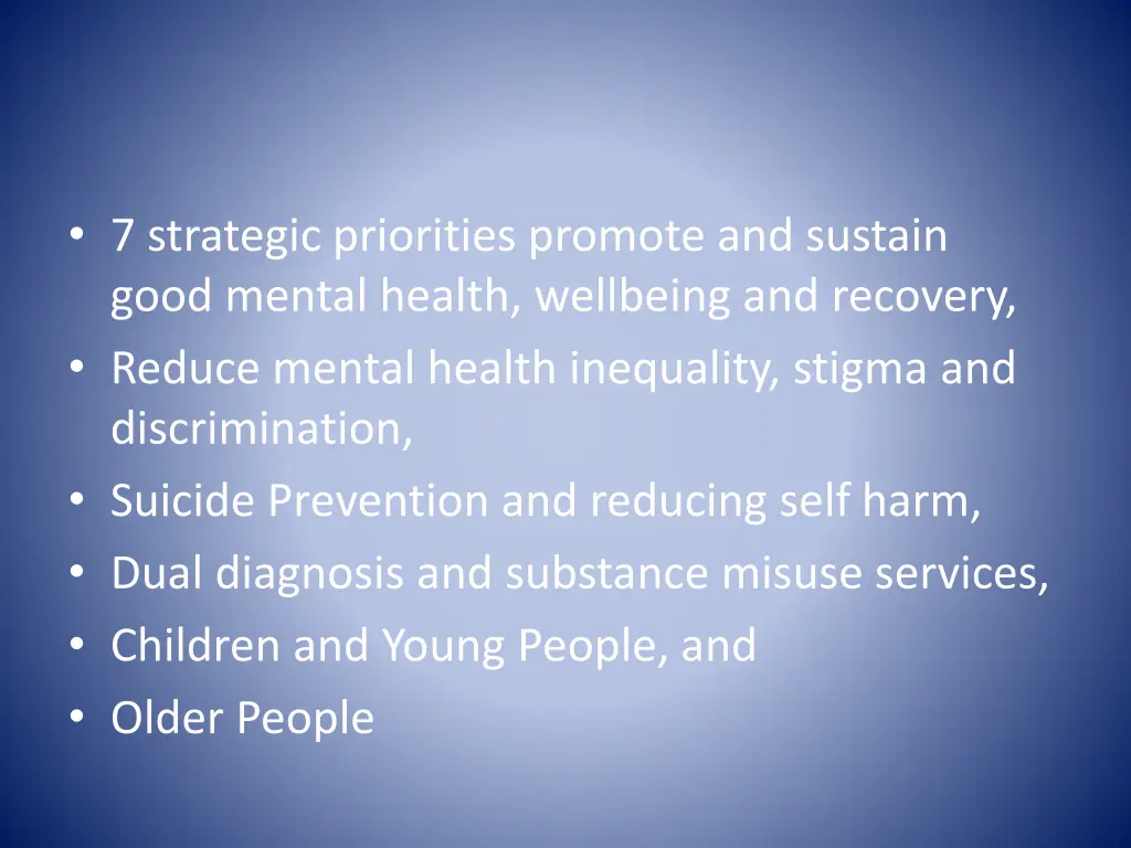 7 strategic priorities promote and sustain good