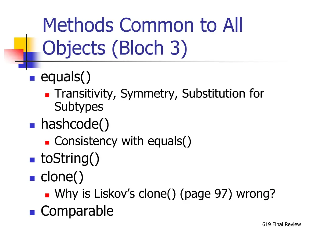 methods common to all objects bloch 3