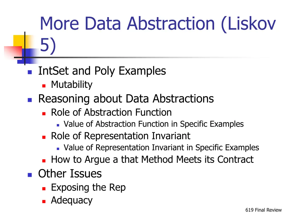 more data abstraction liskov 5