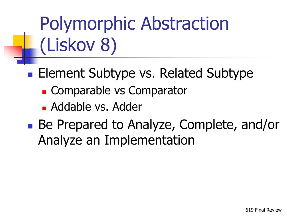 polymorphic abstraction liskov 8