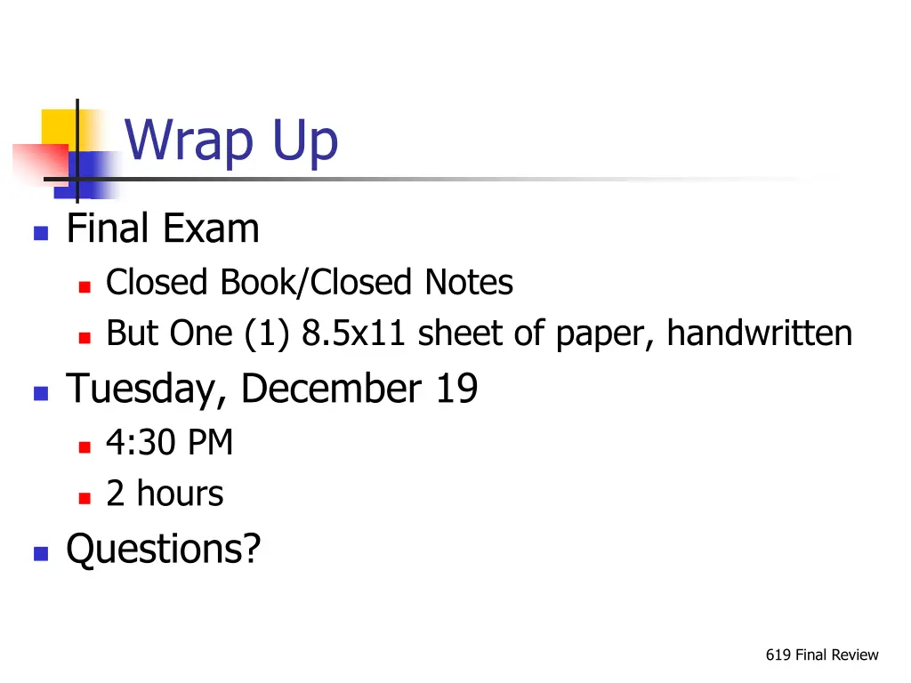 wrap up