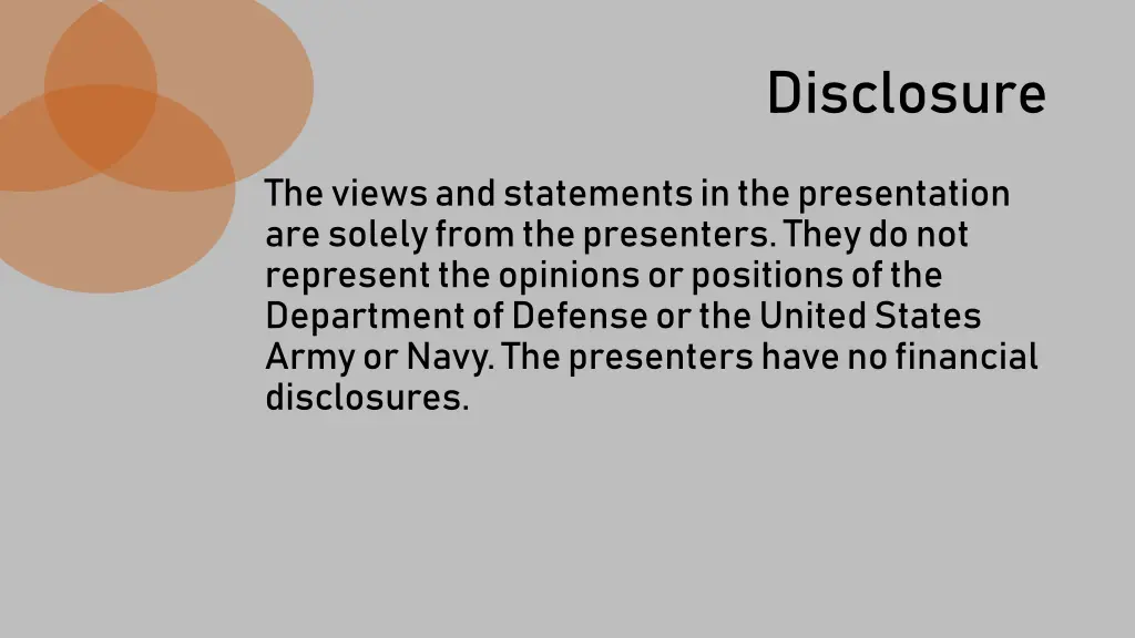 disclosure