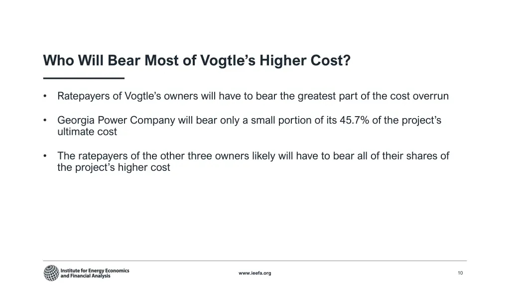 who will bear most of vogtle s higher cost