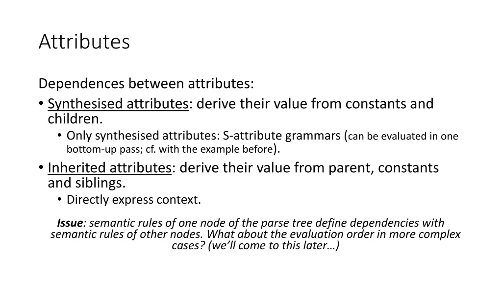 attributes