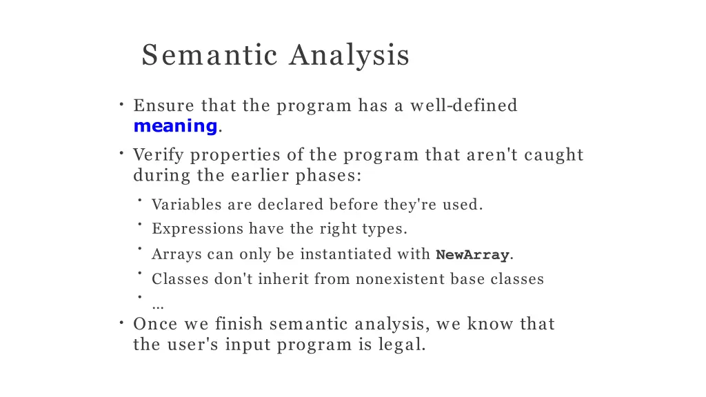 semantic analysis