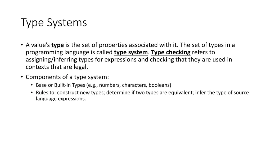 type systems