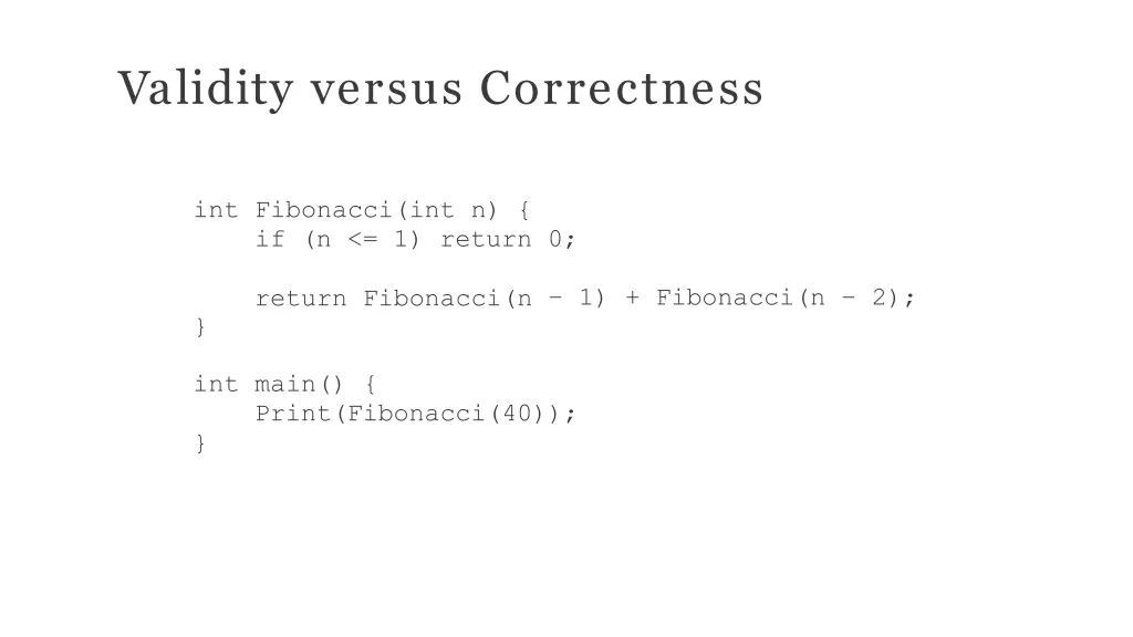 validity versus correctness 2