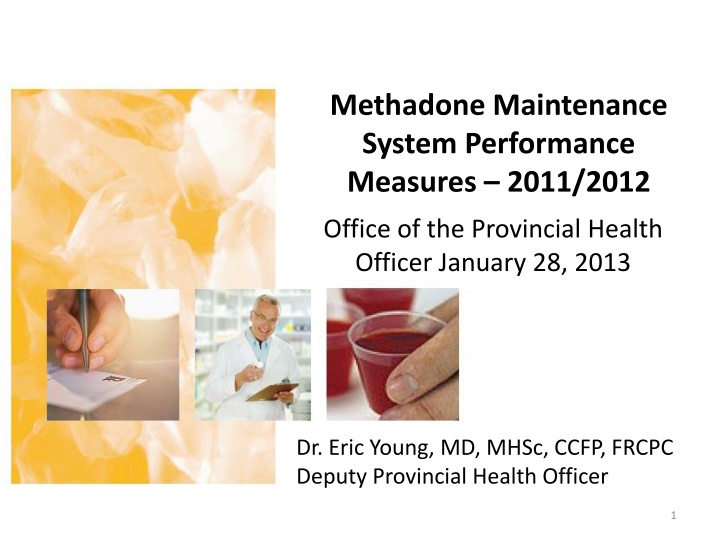 methadone maintenance system performance measures