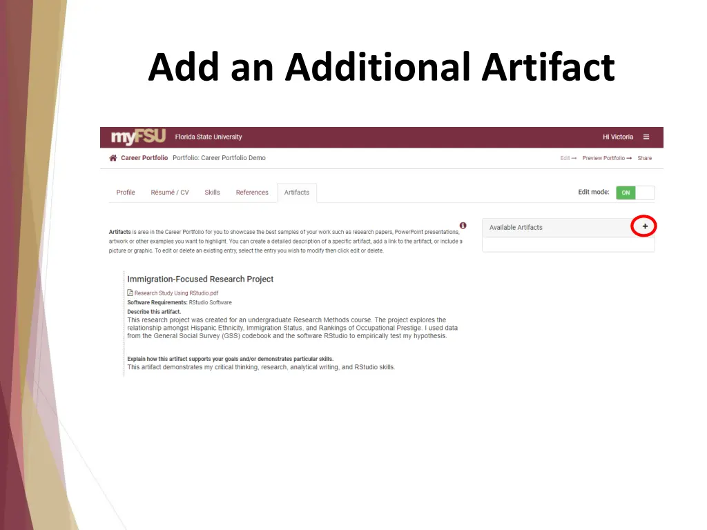 add an additional artifact