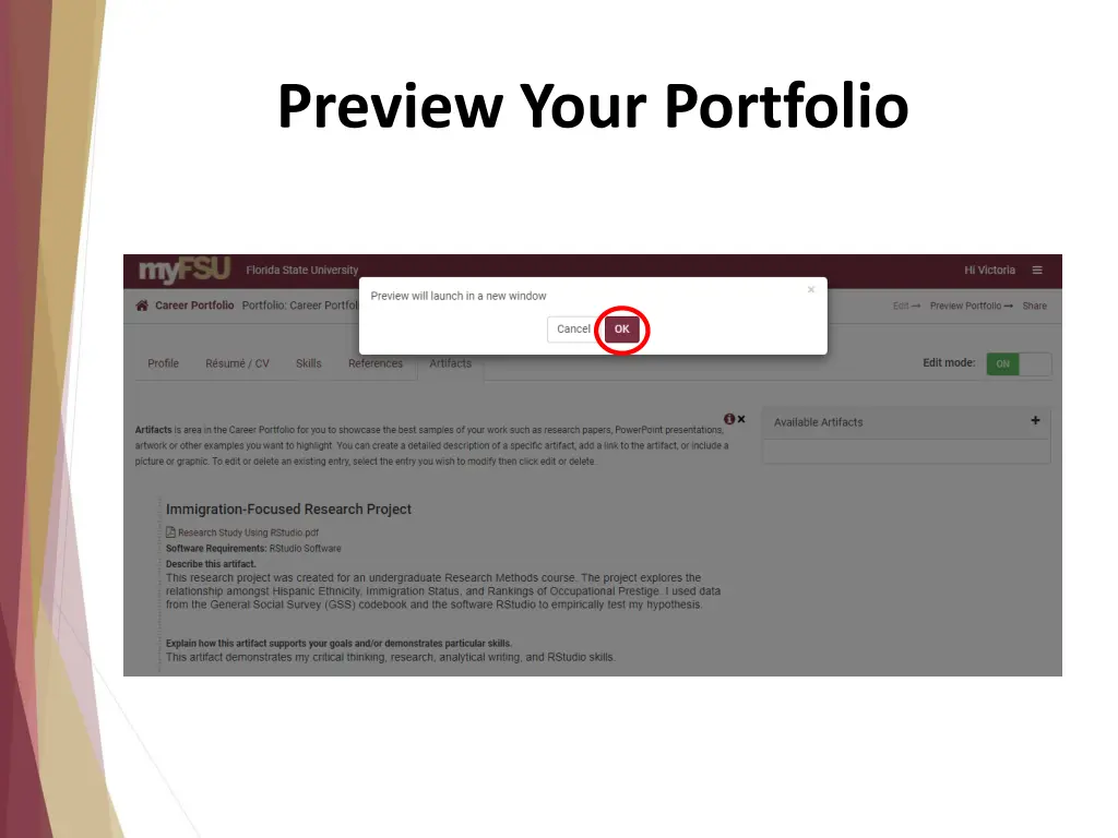 preview your portfolio 1