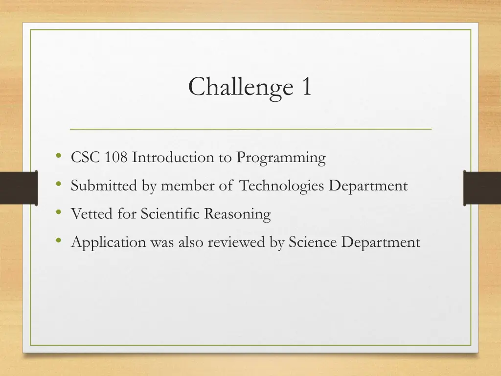 challenge 1