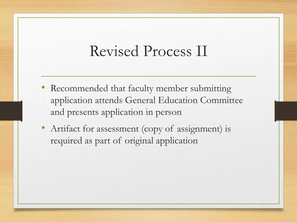 revised process ii