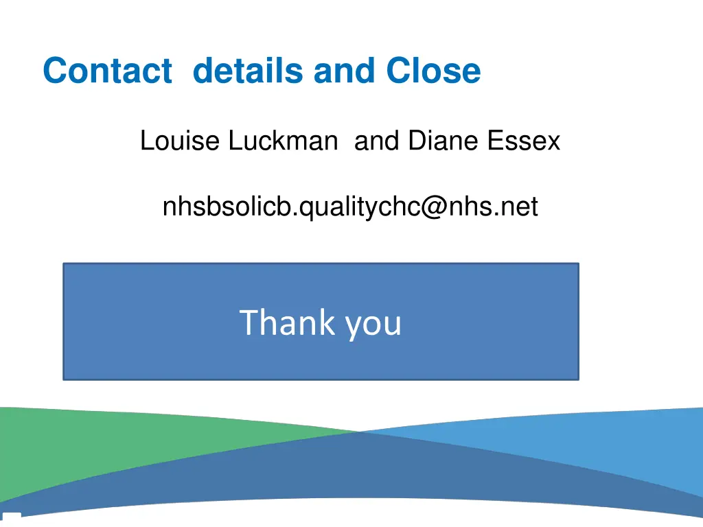 contact details and close