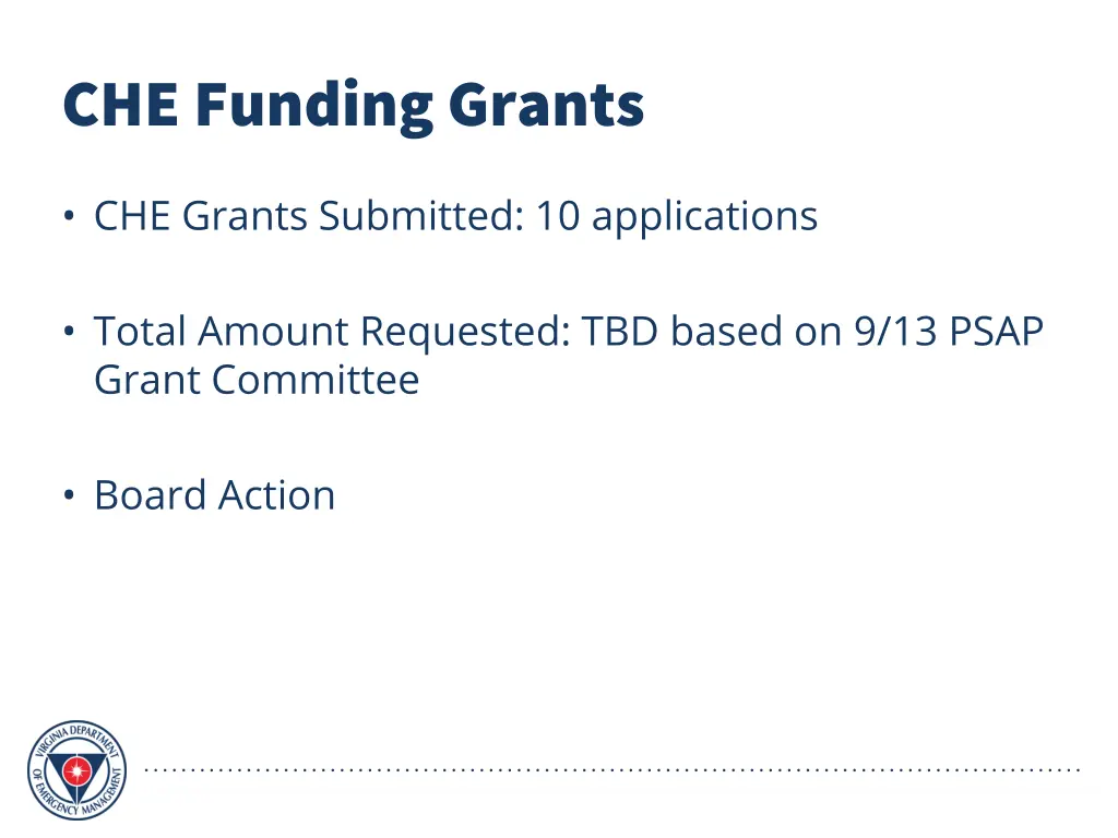 che funding grants