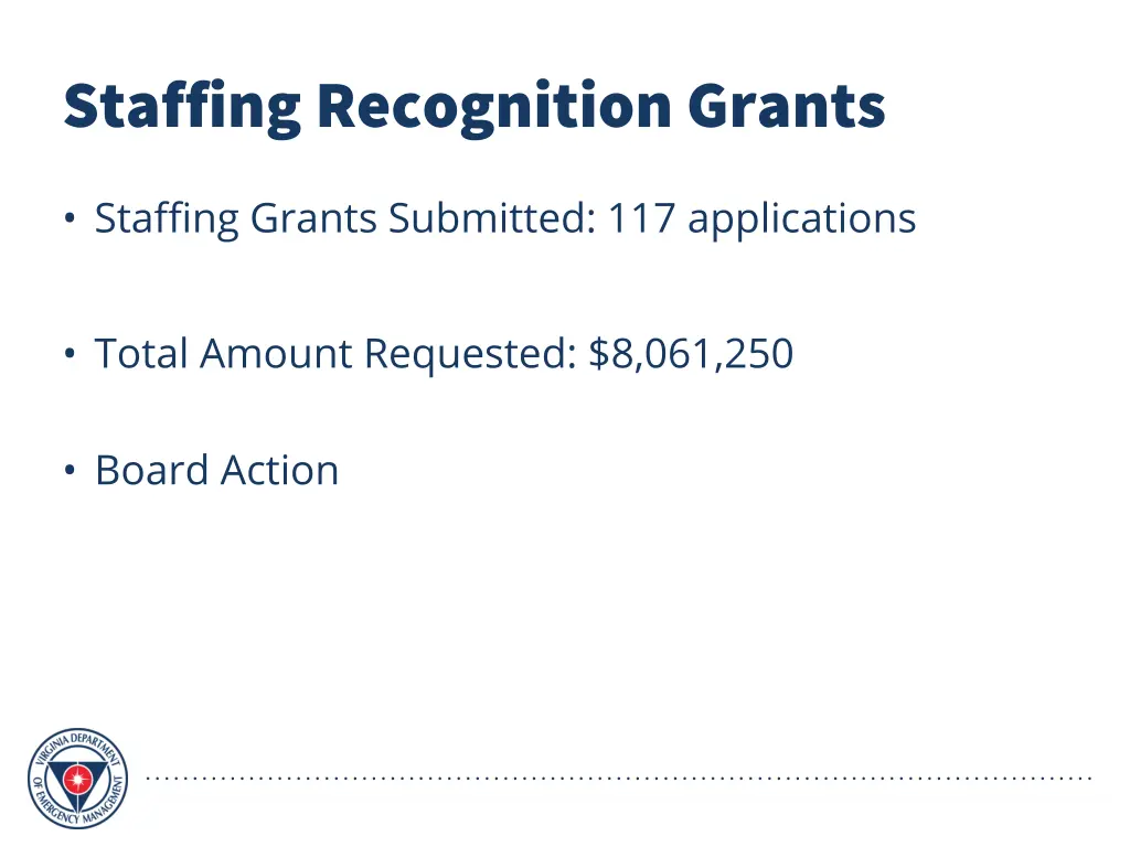 staffing recognition grants