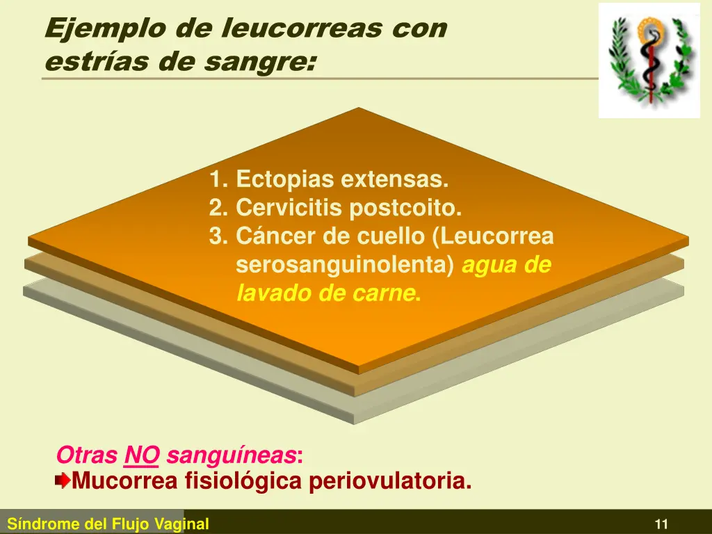ejemplo de leucorreas con estr as de sangre