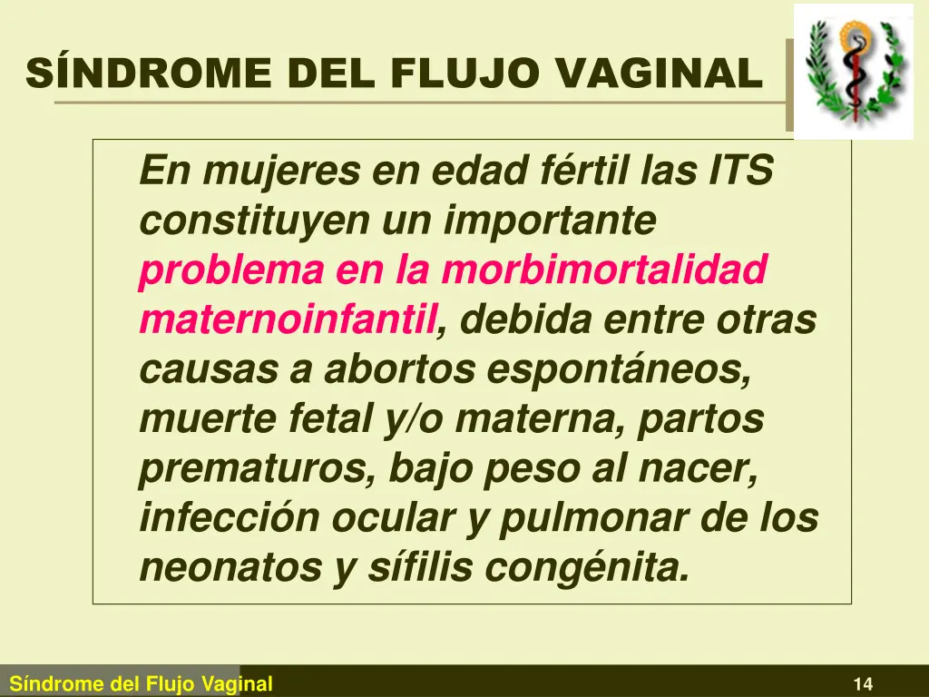 s ndrome del flujo vaginal