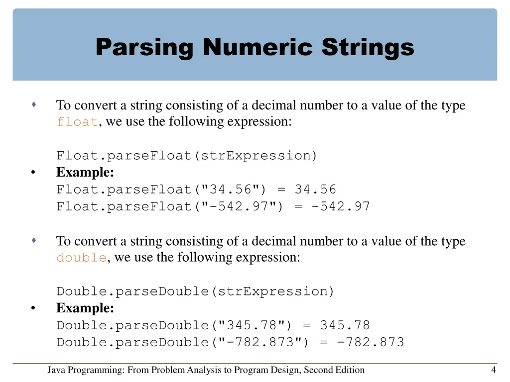 parsing numeric strings 2