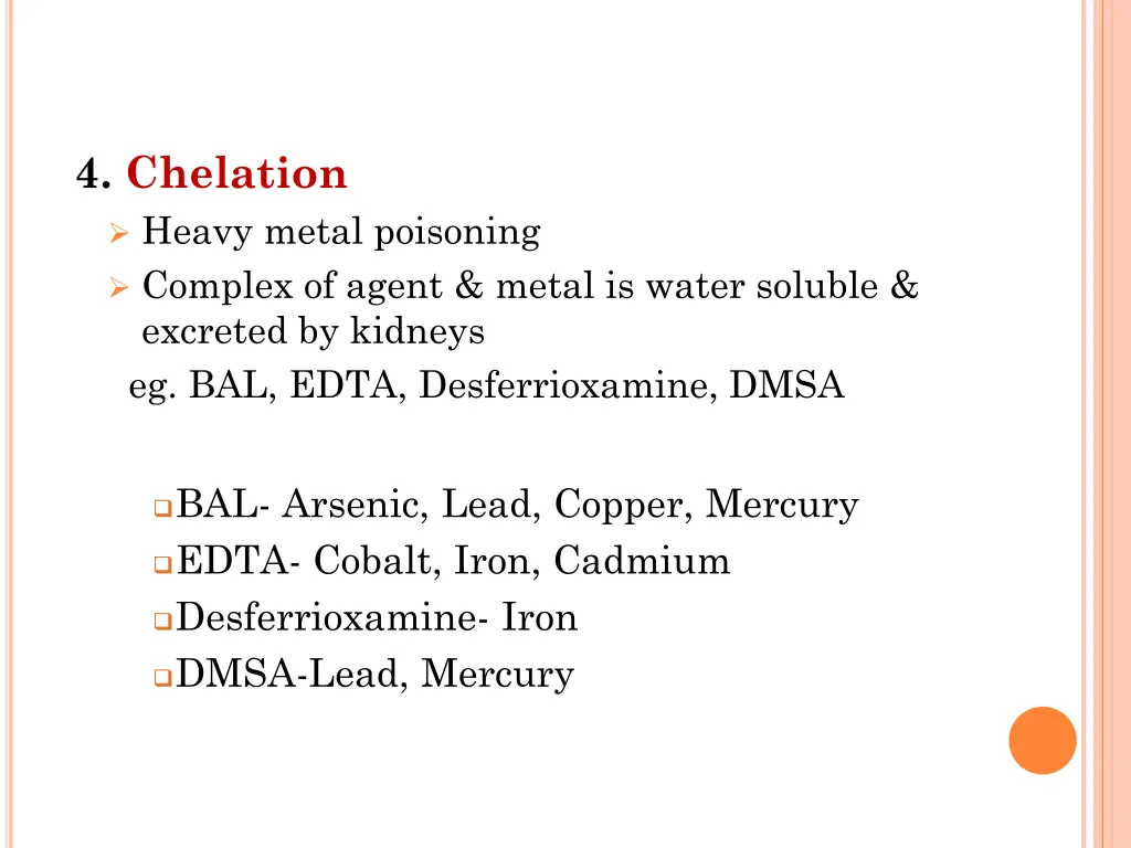 4 chelation heavy metal poisoning complex