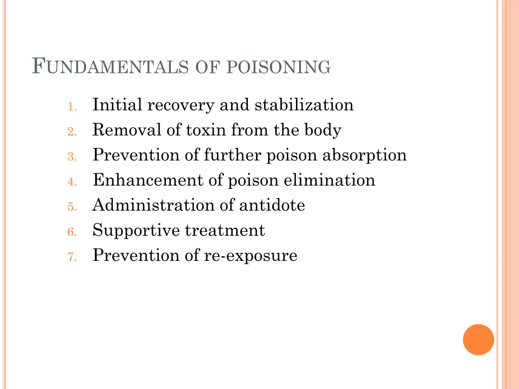 f undamentals of poisoning