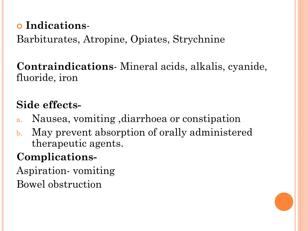 indications barbiturates atropine opiates