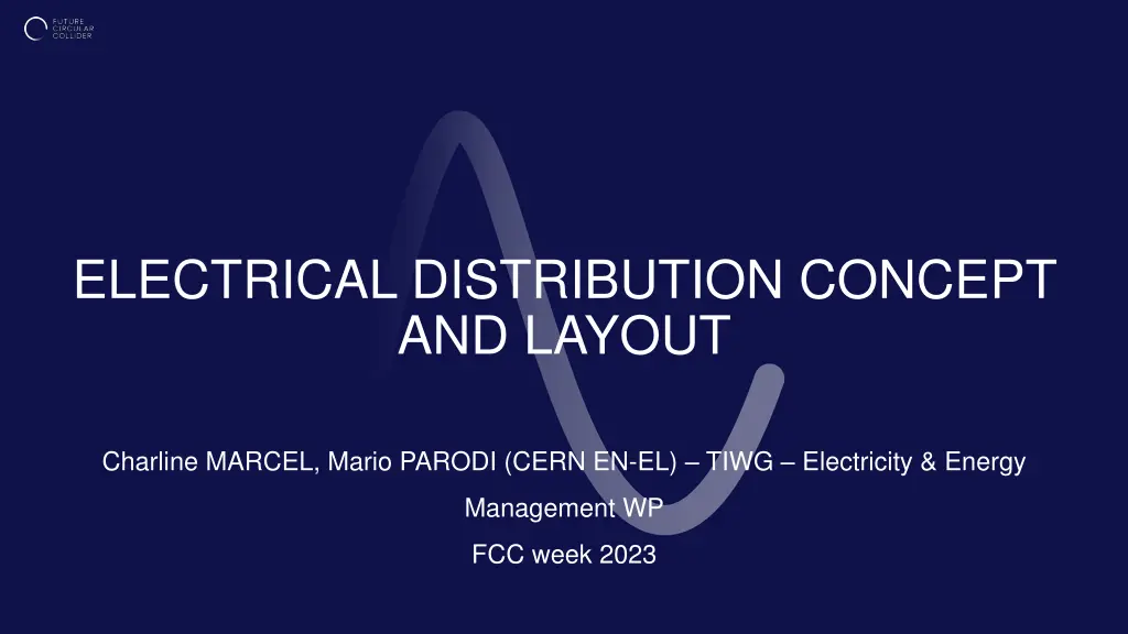 electrical distribution concept and layout