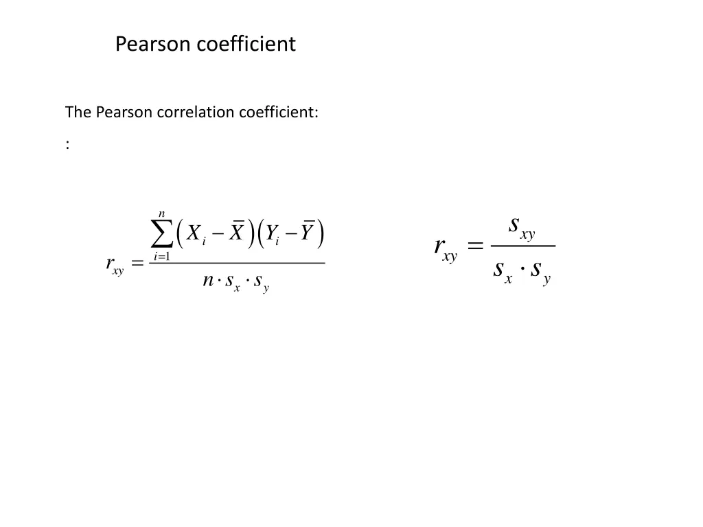 pearson coefficient
