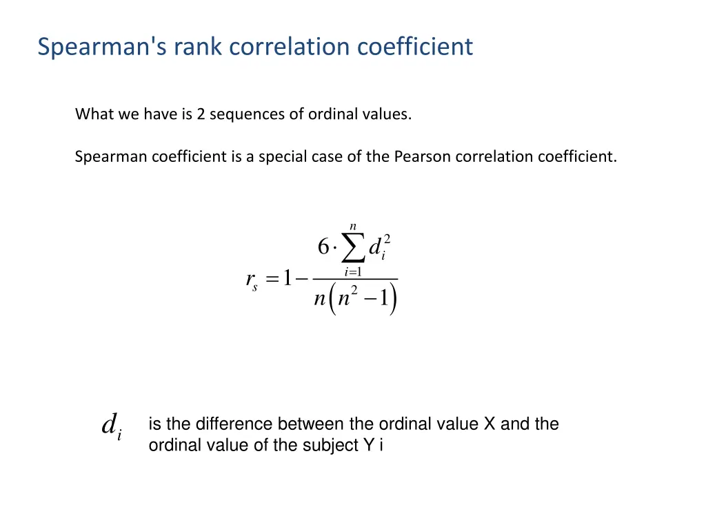 spearman s rank correlation coefficient