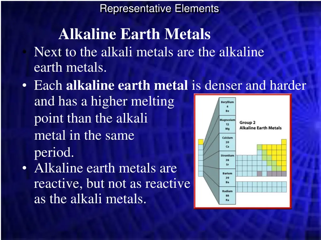representative elements 2