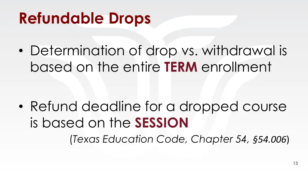 refundable drops