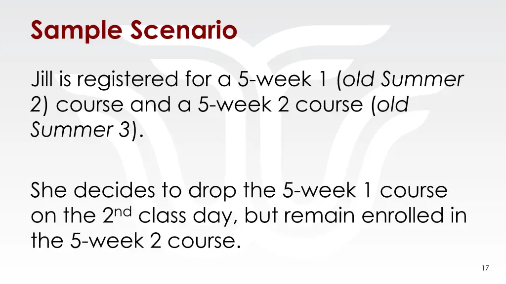 sample scenario