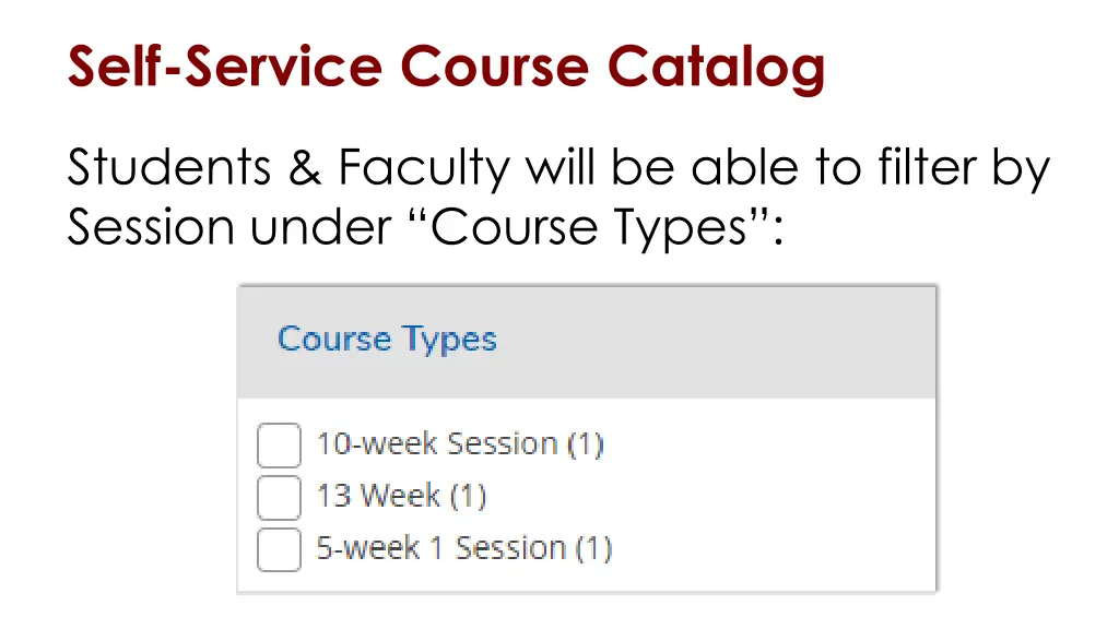 self service course catalog
