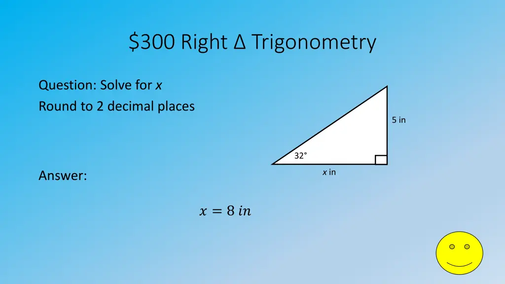 300 right trigonometry